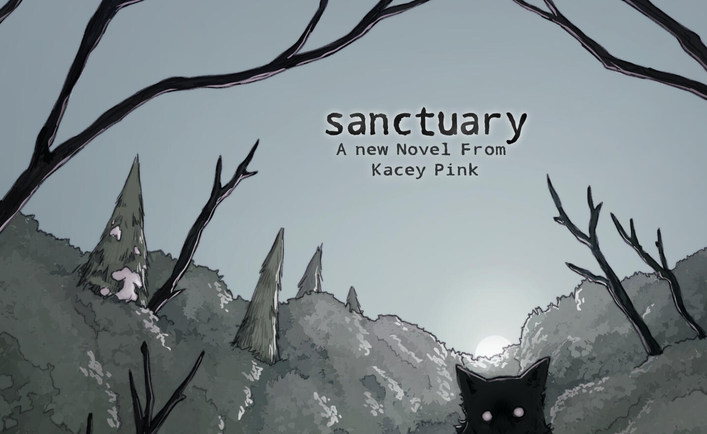 image of a pink deer with ivy in her antlers